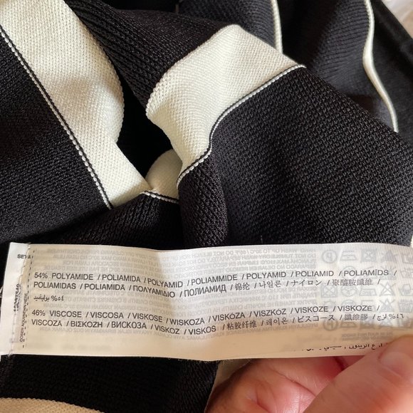 Mango Suit Striped Women White And Black knit Body Dress Size XS - Picture 15 of 16